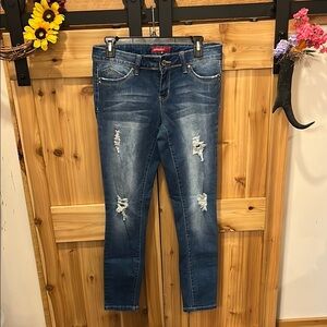 YMI Distressed Denim Skinny Jeans
